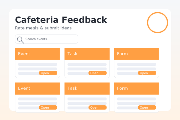 Cafeteria Feedback form preview